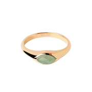 PDPAOLA Nomad Aventurine Stamp Ring 18 kt. Silber vergoldet AN01-A47