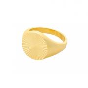 Pernille Corydon Ocean Star Signet Ring 18 kt. Silber Vergoldet R-284-...