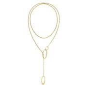 Calvin Klein PLAYFUL ORGANIC SHAPES Halskette 18 kt. Edelstahl Vergold...