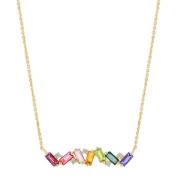 Suzanne Kalan Franesia Rainbow Bar Halskette 14 kt. Gold 0,05 ct. PN50...