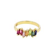 Suzanne Kalan Amalfi Rainbow Ring Gold PR452-YGRBW