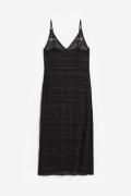 H&M Bodycon-Kleid mit V-Ausschnitt Schwarz, Alltagskleider in Größe XS...