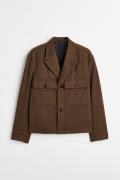 H&M Gefilzte Jacke Regular Fit Dunkelbraun, Jacken in Größe 60. Farbe:...