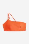 H&M Wattiertes One-Shoulder-Bikinitop Orange, Bikini-Oberteil in Größe...