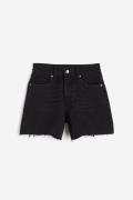 H&M Hohe Denim-Shorts Schwarz in Größe 42. Farbe: Black