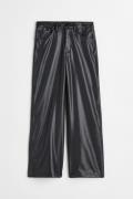 H&M Twillhose Wide Fit High Schwarz, Hosen in Größe 146. Farbe: Black