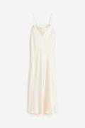 H&M Slipkleid aus Satin Cremefarben, Party kleider in Größe XL. Farbe:...