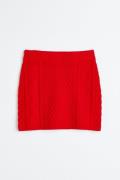 H&M Strickrock mit Zopfmuster Rot, Röcke in Größe XXL. Farbe: Red