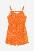 H&M Jumpsuit mit Raffung Orange/Geblümt, Jumpsuits in Größe 164. Farbe...