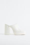 H&M Mules mit Plateau Weiß, Heels in Größe 40. Farbe: White