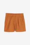 H&M Shorts aus Leinenmix Hellbraun in Größe 40. Farbe: Light brown