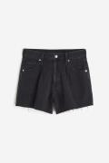 H&M Hohe Denim-Shorts Schwarz in Größe 36. Farbe: Black
