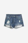 H&M Hohe Denim-Shorts Dunkles Denimblau in Größe 36. Farbe: Dark denim...
