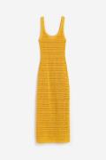 H&M Kleid im Häkellook Gelb, Alltagskleider in Größe XL. Farbe: Yellow