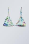 Weekday Bedrucktes Triangel-Bikinitop DIY Blume, Bikini-Oberteil in Gr...