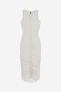 H&M Gerafftes Bodycon-Kleid Hellgrau, Party kleider in Größe S. Farbe:...