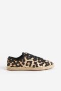 H&M Espadrille-Sneaker Beige/Leopardenprint, Sneakers in Größe 38. Far...