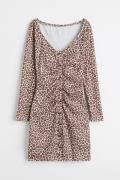 H&M Durchgeknöpftes Kleid Hellbeige/Leopardenprint, Alltagskleider in ...