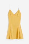 H&M Kleid mit Strassträgern Gelb, Party kleider in Größe XS. Farbe: Ye...
