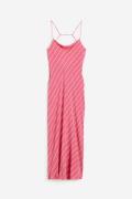 H&M Slipkleid Rosa/Gestreift, Alltagskleider in Größe S. Farbe: Pink/s...