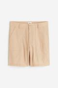H&M Shorts aus Leinenmix Relaxed Fit Beige in Größe W 28