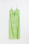 H&M Cut-out-Kleid mit V-Neck Limegrün, Alltagskleider in Größe S. Farb...