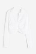 H&M Bluse mit Kragen Weiß, Blusen in Größe XXL. Farbe: White