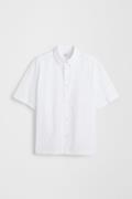 H&M Kurzarmhemd aus Leinenmix Relaxed Fit Weiß, Freizeithemden in Größ...