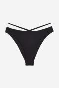 H&M Bikinihose Brazilian Schwarz, Bikini-Unterteil in Größe 44. Farbe:...