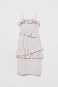 H&M Kleid mit Volants Hellrosa, Alltagskleider in Größe 36. Farbe: Lig...