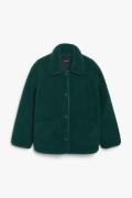 Monki Jacke aus Teddy-Kunstfell Dunkelgrün, Jacken in Größe S. Farbe: ...