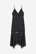 H&M Slipkleid mit Spitze Schwarz, Party kleider in Größe XS. Farbe: Bl...