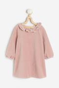 H&M Kleid aus Baumwollsamt Mattrosa, Kleider in Größe 134. Farbe: Dust...