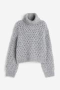 H&M Rollkragenpullover Hellgrau in Größe S. Farbe: Light grey