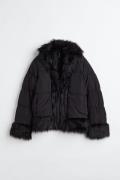 H&M Puffer Jacket Schwarz, Jacken in Größe S. Farbe: Black