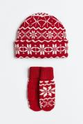 H&M Rot/Gemustert, Kleidung Sets in Größe 104/122. Farbe: Red/patterne...