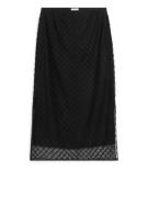 Arket Netzrock mit Pailletten Schwarz, Röcke in Größe 40. Farbe: Black