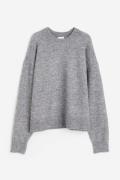 H&M Pullover mit Perlen Grau/Pailletten in Größe S. Farbe: Grey/sequin...
