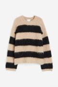 H&M Oversized Pullover Beige/Gestreift in Größe M. Farbe: Beige/stripe...