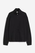 H&M Jacke mit Reißverschluss Relaxed Fit Schwarz, Sweatshirts in Größe...