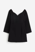 H&M Off-Shoulder-Kleid Schwarz, Party kleider in Größe 44. Farbe: Blac...
