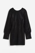 H&M Kleid mit Perlenverzierung Schwarz, Party kleider in Größe XS. Far...