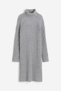 H&M Rollkragenkleid Grau, Alltagskleider in Größe XS. Farbe: Grey