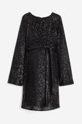 H&M MAMA Paillettenkleid Schwarz, Kleider in Größe XL. Farbe: Black