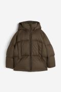 H&M Oversized Puffer Jacket Dunkelbraun, Jacken in Größe M. Farbe: Dar...