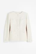 H&M Jacke aus Strukturstoff Cremefarben, Jacken in Größe XS. Farbe: Cr...