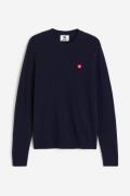 Double A By Wood Tay Badge Lambswool Jumper Navy, Pullover in Größe S