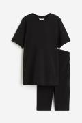 H&M MAMA 2-teiliges Baumwollset Schwarz, Tops in Größe L. Farbe: Black