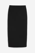 H&M Bleistiftrock aus Scuba Schwarz, Röcke in Größe XS. Farbe: Black