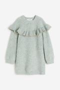 H&M Strickkleid mit Volants Hellgrün, Kleider in Größe 110/116. Farbe:...